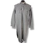 Vintage Swiss Army Grey Wool Pullover Shirt 44” Long Military WW2 Pattern