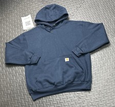 Image of Vintage Carhartt Men’s Navy Blue Standard Hoodie Size Medium