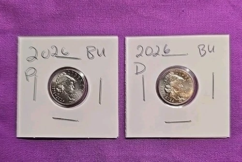 2026 P & D Emerging Liberty Dimes "BU"  In Coin Flips! **FREE SHIPPING**#wj388