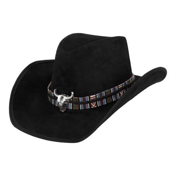 Cowboyhut Django FüR Erwachsene Schwarz - Westernhut Fasching Karneval-image