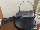 Antique Ward’s Tall Base Cast Iron Waffle Maker Montgomery Ward Wagner Ware Vtg