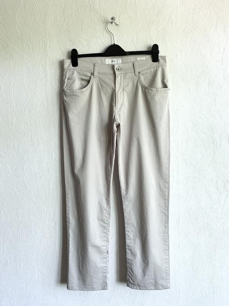 Women Brax Trousers Grey Elastane 40 / L / 48