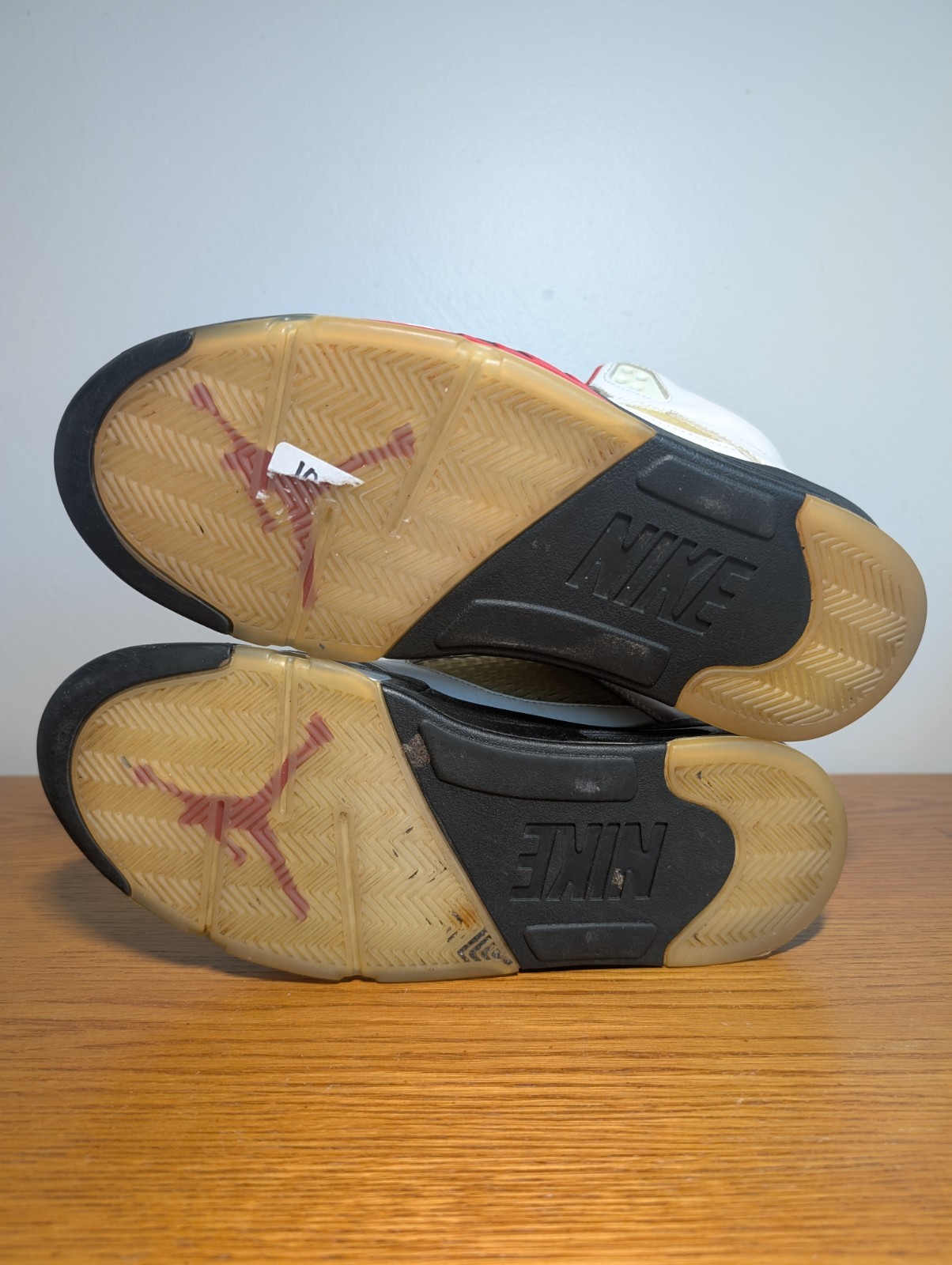 Size 10 - Jordan 5 Retro Mid Fire Red DA1911-102 Pre Owned Beaters Men's No Box 