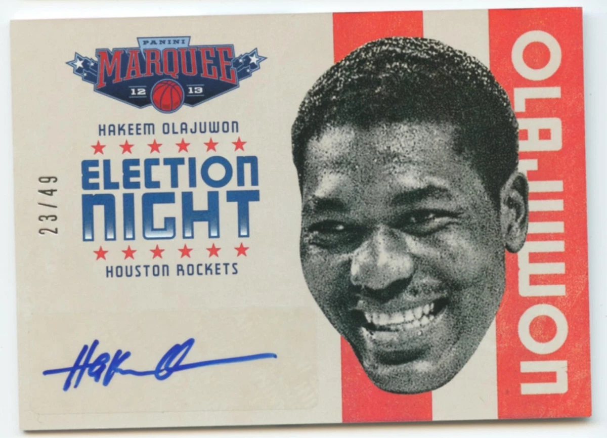 Panini Hakeem Olajuwon Basketball Autographed Sports Trading Cards