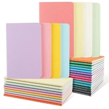 Mini Notebooks Bulk, 3.5" x 5.5", 16 Color, 60 Pages Blank 32PCS Plain/Blank