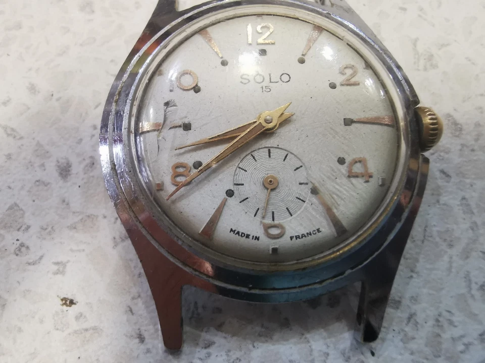 vintage FRENCH MADE MEN watch SOLO - Image 2 of 4