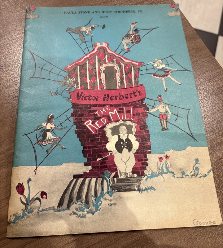 1947 VICTOR HERBERT'S- THE RED MILL- THEATER PROGRAM - STONE & STROMBERG