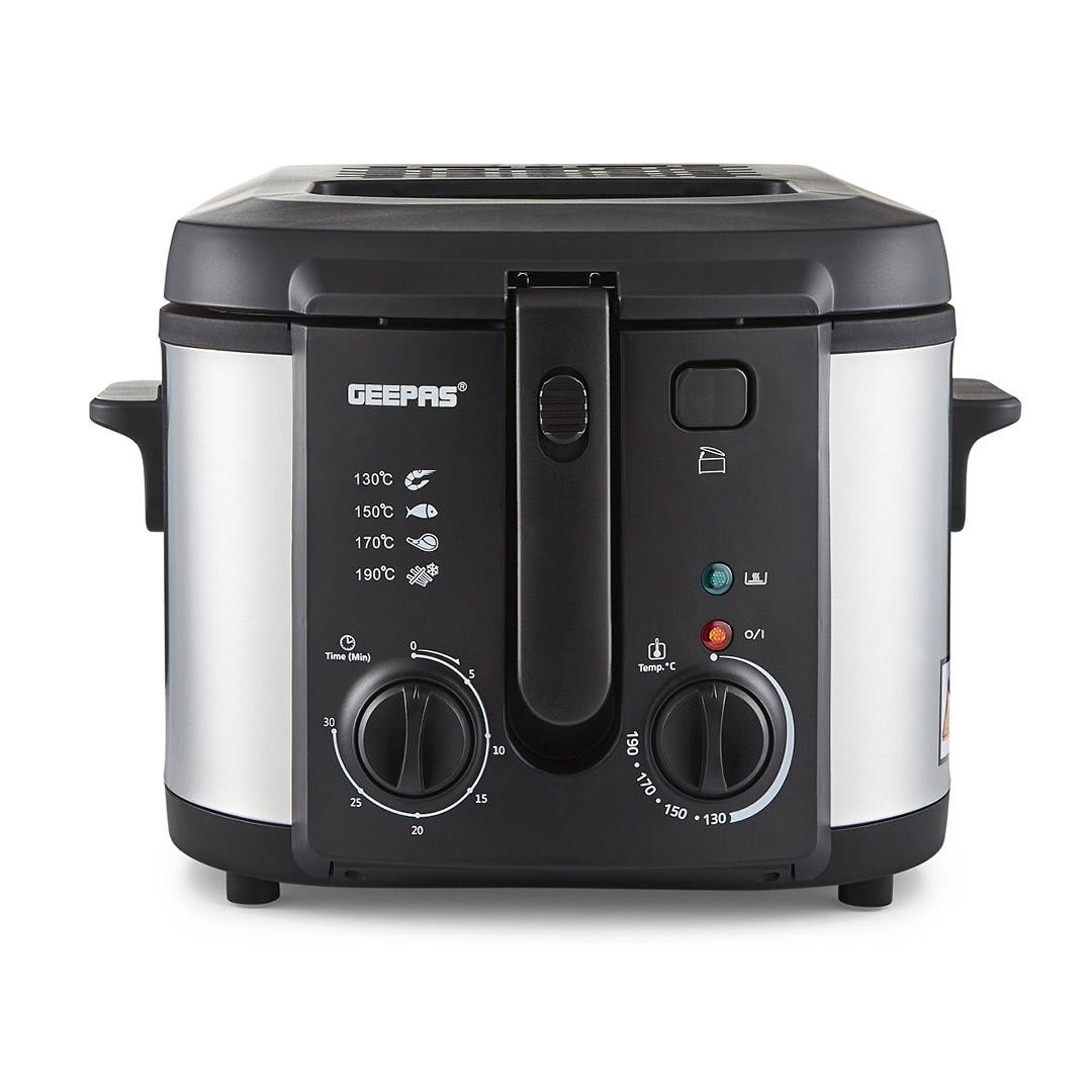 Fritteuse Chips 3L Korb Öl Brat Lebensmittel Antihaft Öltank 2180W Geepas