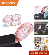 Clear Double-Sided Tape Roller Pack - Perfect for Crafts, School, and Home