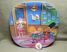 2017 HEY ARNOLD 8 1/2" PLATE & 1 1/4" BUTTON Nick Box Nicktoons Nickelodeon