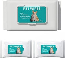 Pet Anal Gland Hygiene Wipes for Dogs  Cats, Cleaning  Deodorizing, 100ct