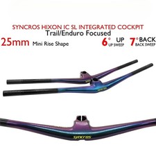  Manubrio abitacolo integrato in carbonio bici mtb 4° o 5° con telaio scintille