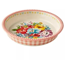 The Pioneer Woman Sweet Romance Blossoms 9-inch Ceramic Pie Plate