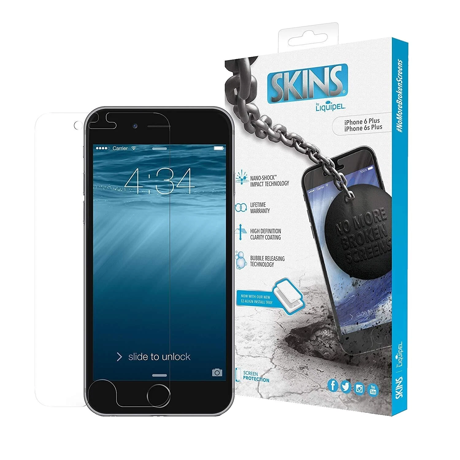 Protectores de pantallas para teléfonos celulares TPU para Apple iPhone 6 Plus