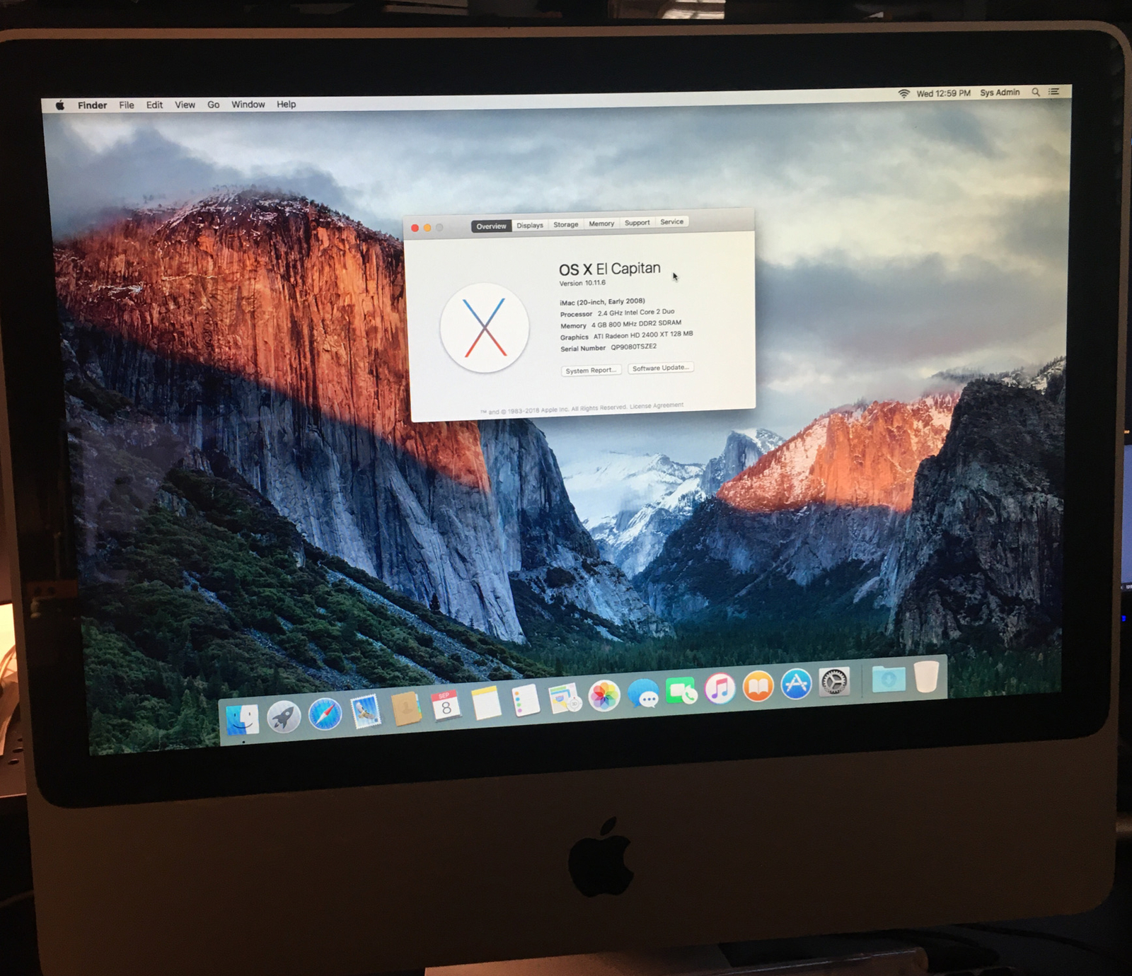 □iMac OS X Yosemite (20-inch,Early 2008)□
