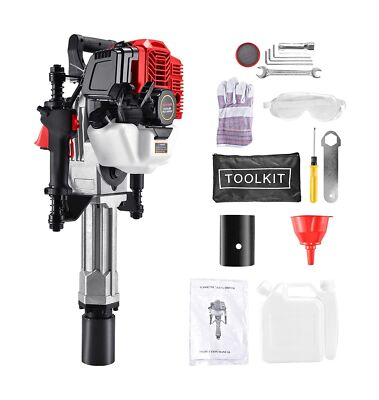 52CC Gas Powered T-Post Driver, JACKCHEN 1900W Two Stroke Garden Fencing Tool...