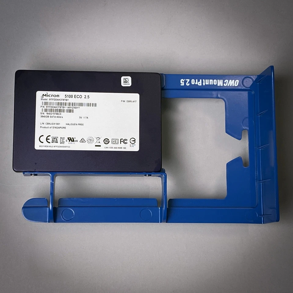 UPGRADE your MAC PRO 5,1 / 4TB Monterey Boot SSD w OWC Tray / MICRON 5100 ECO - Image 2 of 2