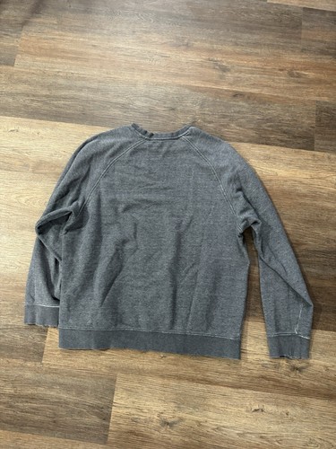 Y2K Nike Swoosh Gray Crewneck Sweatshirt Silver Gray Tag Sz L Streetwear Grunge - Picture 9 of 9