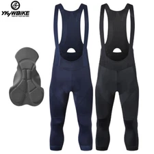 YKYWBIKE Men's 3/4 Cycling Bib Shorts Racing Tights Road Pro Bike Bicycle Pants