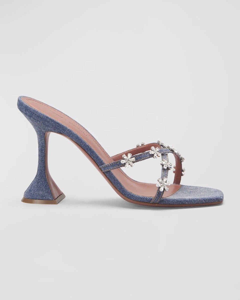 【Amina Muaddi】 Astraクリスタル-embellishedイヤリング Begum crystal-embellished earrings in blue - Amina Muaddi