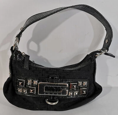 ANCIEN SAC A MAIN GUESS – NOIR - VINTAGE PURSE HANDBAG - Photo 1/4