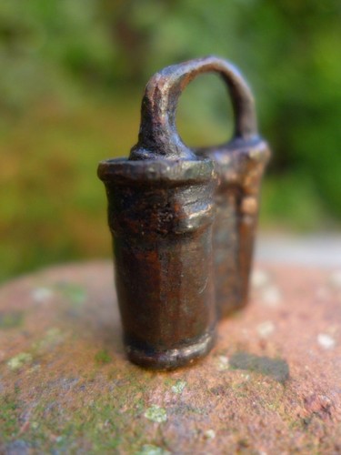 Antique Small Padlock No Key Rust Unique Rare Bronze Collector Medieval Art 0619 - Picture 5 of 7