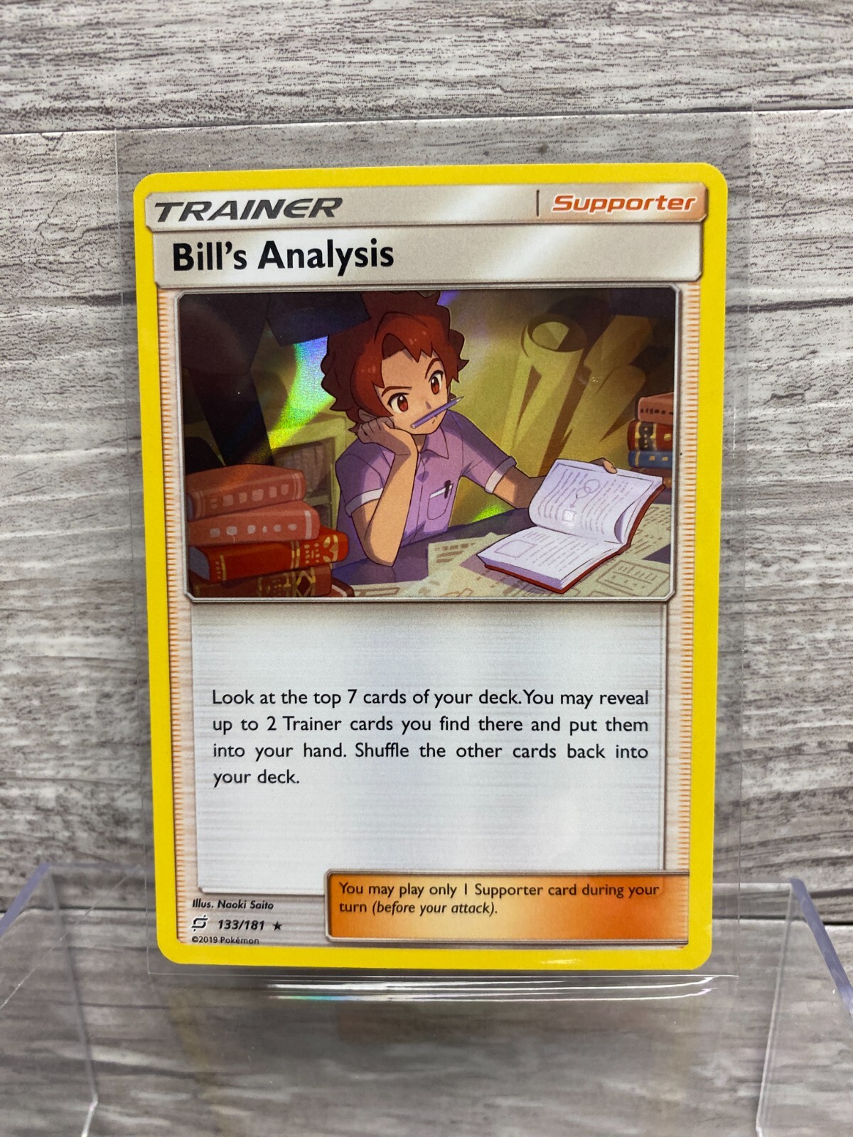 Pokemon Bill's Analysis Holo Foil 133/181 Trainer Supporter Card