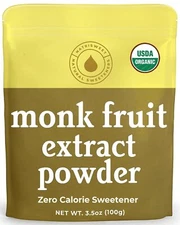 NatriSweet Monk Fruit Extract, 3.5oz, Zero-Carb Sugar Substitute, 322 Servings