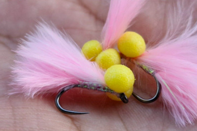 3 x Candy Booby On Barbless Größe 12, UK gebundene Fliegen mit hochwertigen Materialien