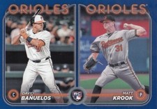 DAVID BANUELOS MATT KROOK TOPPS UPDATE ROOKIE ROYAL BLUE RC ORIOLES #US315 2024