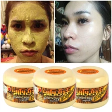 3x MYANMAR THANAKA Facial Mask Powder 100% Original Reduce Acne Dark Spots 50g