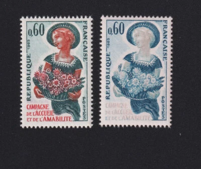 Timbre de France variété de couleur rebus N° 1449 gomme sans charnière 1502 LUXE - Photo 1/3