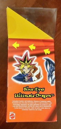 2002 MATTEL YU-GI-OH! BLUE-EYES ULTIMATE DRAGON W/MISSILE AND SOUND NEW & 1 CARD - Picture 8 of 15