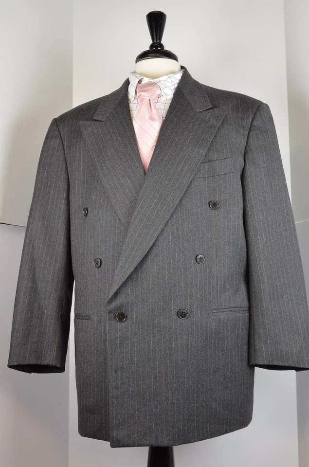 Traje Pal Zileri Para Hombre Doble Pecho Talla 54 R Italia Talla 42R EE. UU. Dos Botones Lana Foto 2 de 4