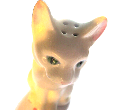 Vintage White Cat Salt Shaker with Blue Eyes Single - Picture 12 of 12