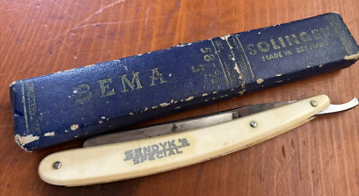 Germany Solingen Bema Straight Razor ANTIQUE Vintage Bema Sendyk's