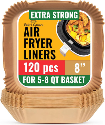 120 Pcs Air Fryer Disposable Liners, Non-Stick & Oil Proof, 8  Square