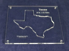 State of Texas 6 x 5.72 1/4" Quilt/Woodworking Template- Acrylic