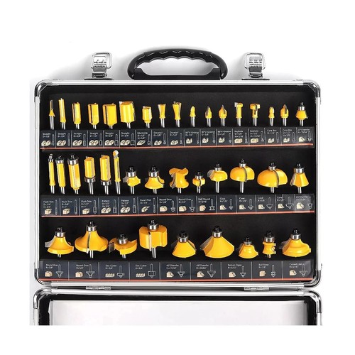 KOWOOD 40 PC. 1/4" SHANK 40A EXPERT WOODWORKING ROUTER BIT KIT - Picture 8 of 8