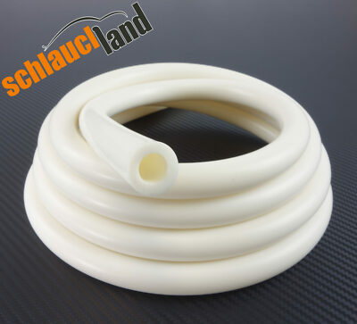 1m Unterdruckschlauch ID 8mm weiß *** Silikonschlauch Wasser Shisha-Schlauch