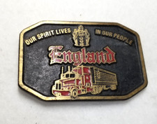 England Trucking Co. Solid Brass Belt Buckle - Our Spirit Lives In Our People
