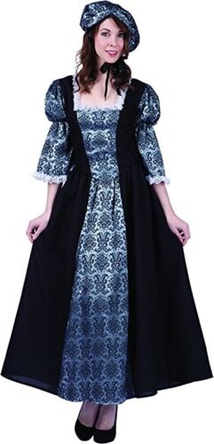 Costume femme Colonial Lady Charlotte Halloween, Taille Petit (4-6) - Photo 1/1
