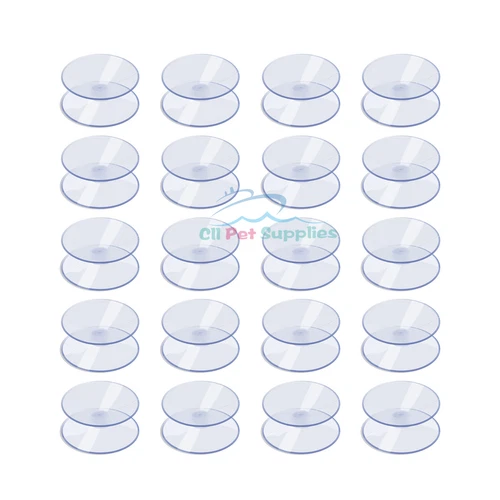 AQUANEAT 20 Packs Double Sided Suction Cups Clear Sucker Pads