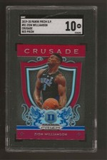 2019 Panini Prizm Crusade RED Zion Williamson Rookie RC #51 SGC 10 GEM MINT