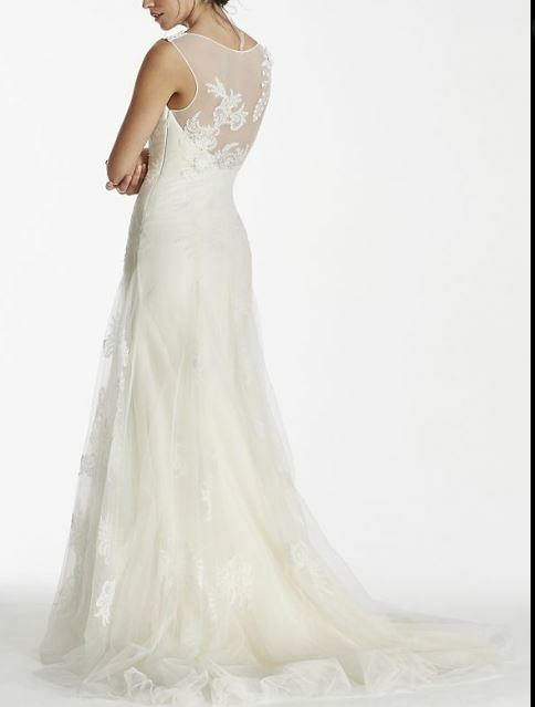 Melissa Sweet A-Line Wedding Dress with Lace Applique | eBay