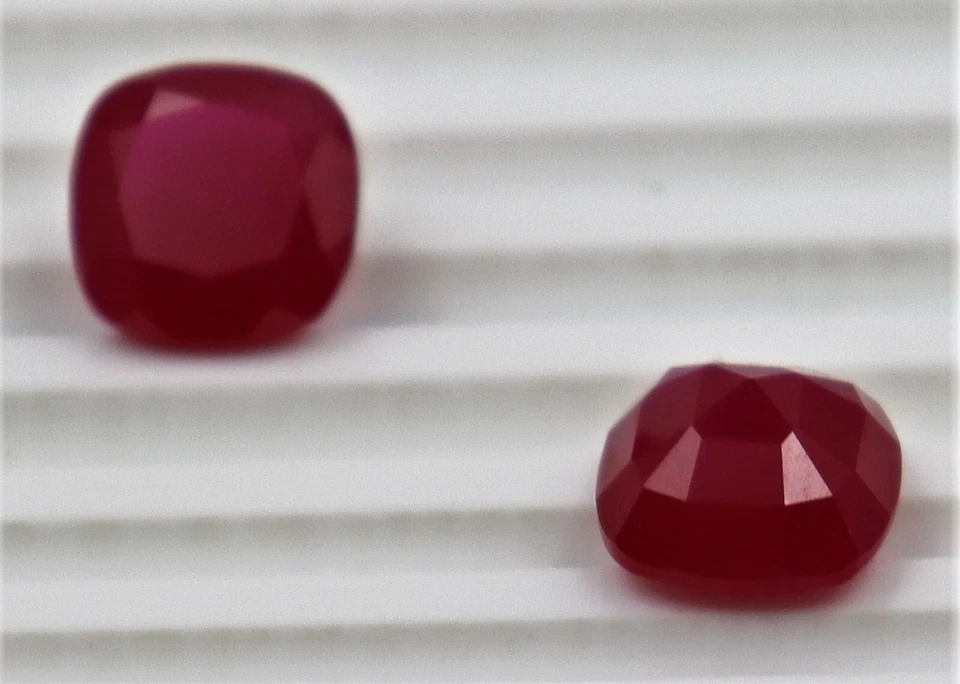 Ruby Opaque Cushion AAA Rated Lab Created FacatedGemstone For Jewelry 11mmto18mm - Image 4 of 4