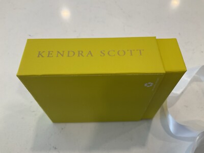 KENDRA SCOTT Yellow Jewelry Box w/Drawer. 4 1/4” x 4 1/4” x  display picture 2