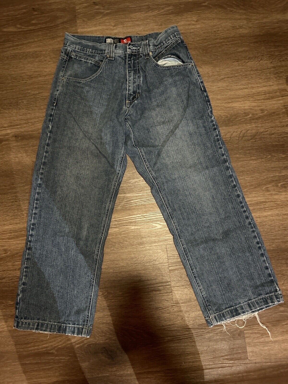 Vintage Y2K Southpole Baggy Wide Leg Jeans with E… - image 4