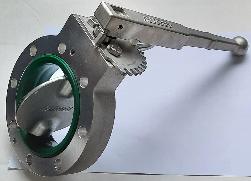 Válvula de paleta TTMA de aluminio anodizado de 3" con junta EverGreen-FKM incorporada Foto 4 de 4