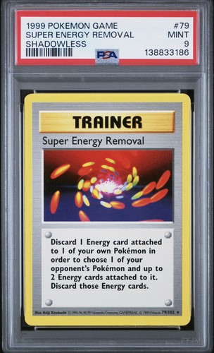Super Energy Removal (Shadowless) graded PSA 9 for sale on eBay